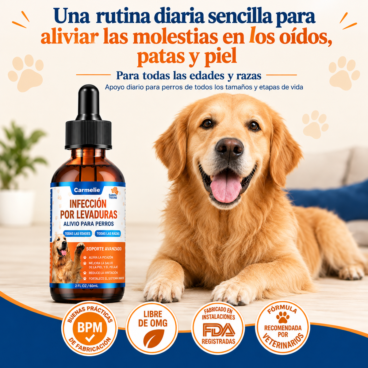 CARMELIE YEAST INFECTION FOR  DOGS™ +ENVÍO GRATIS