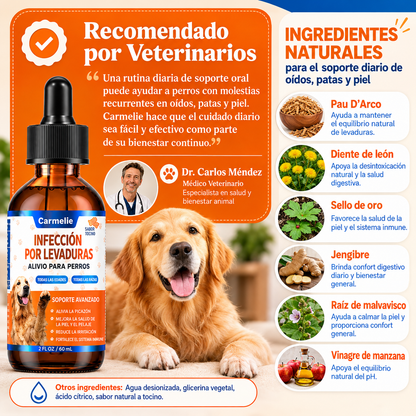 CARMELIE YEAST INFECTION FOR  DOGS™ +ENVÍO GRATIS
